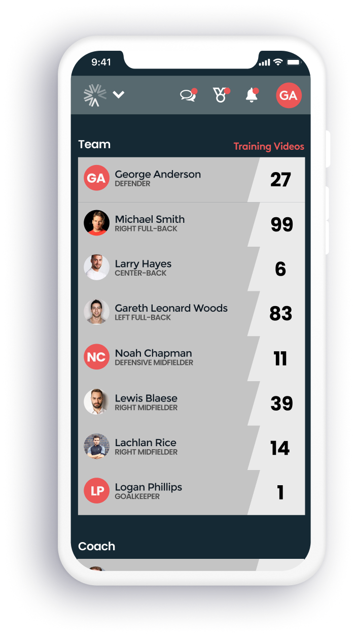 Assemble Sports app screen 2