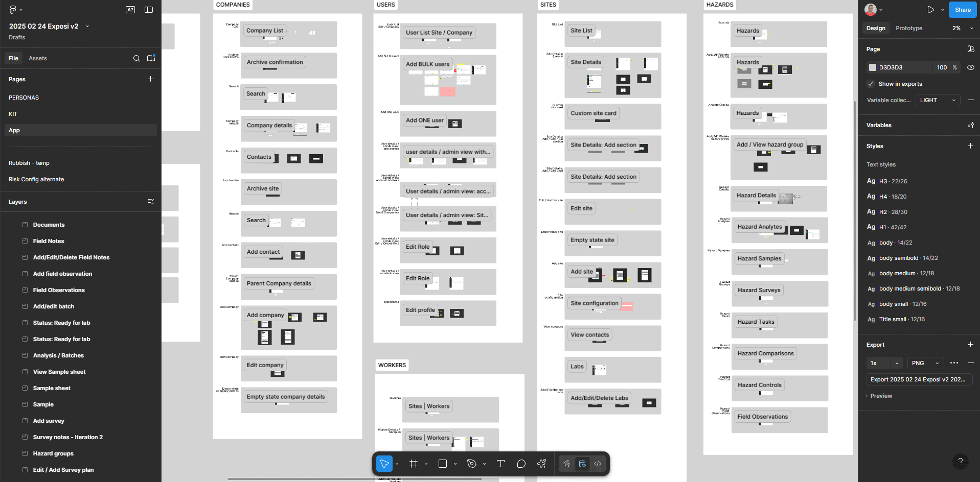 GCG application screens prototype walkthrough