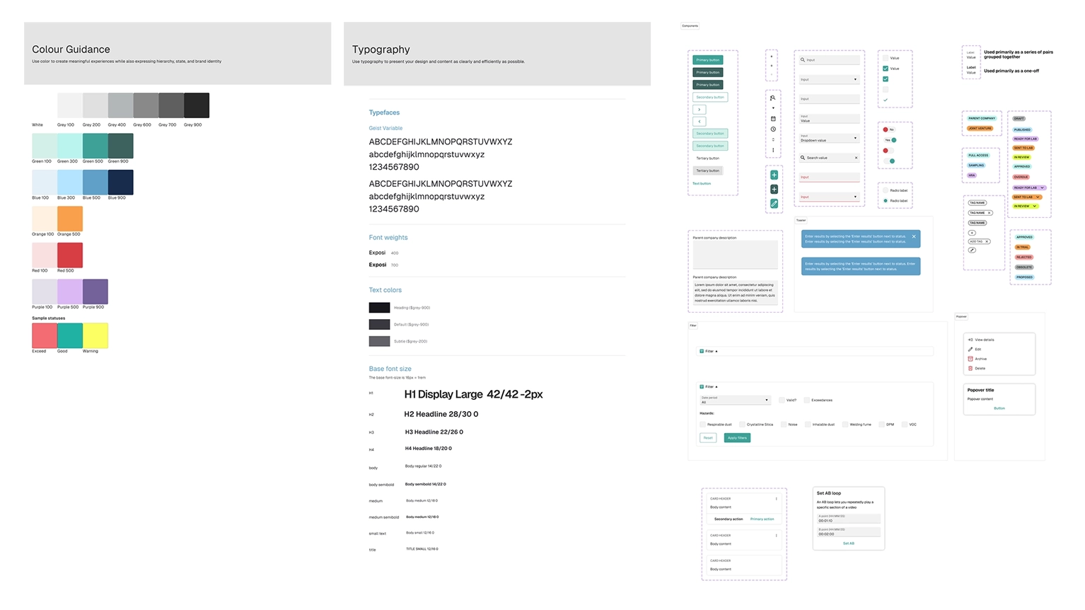 GCG UI Kit and design token library