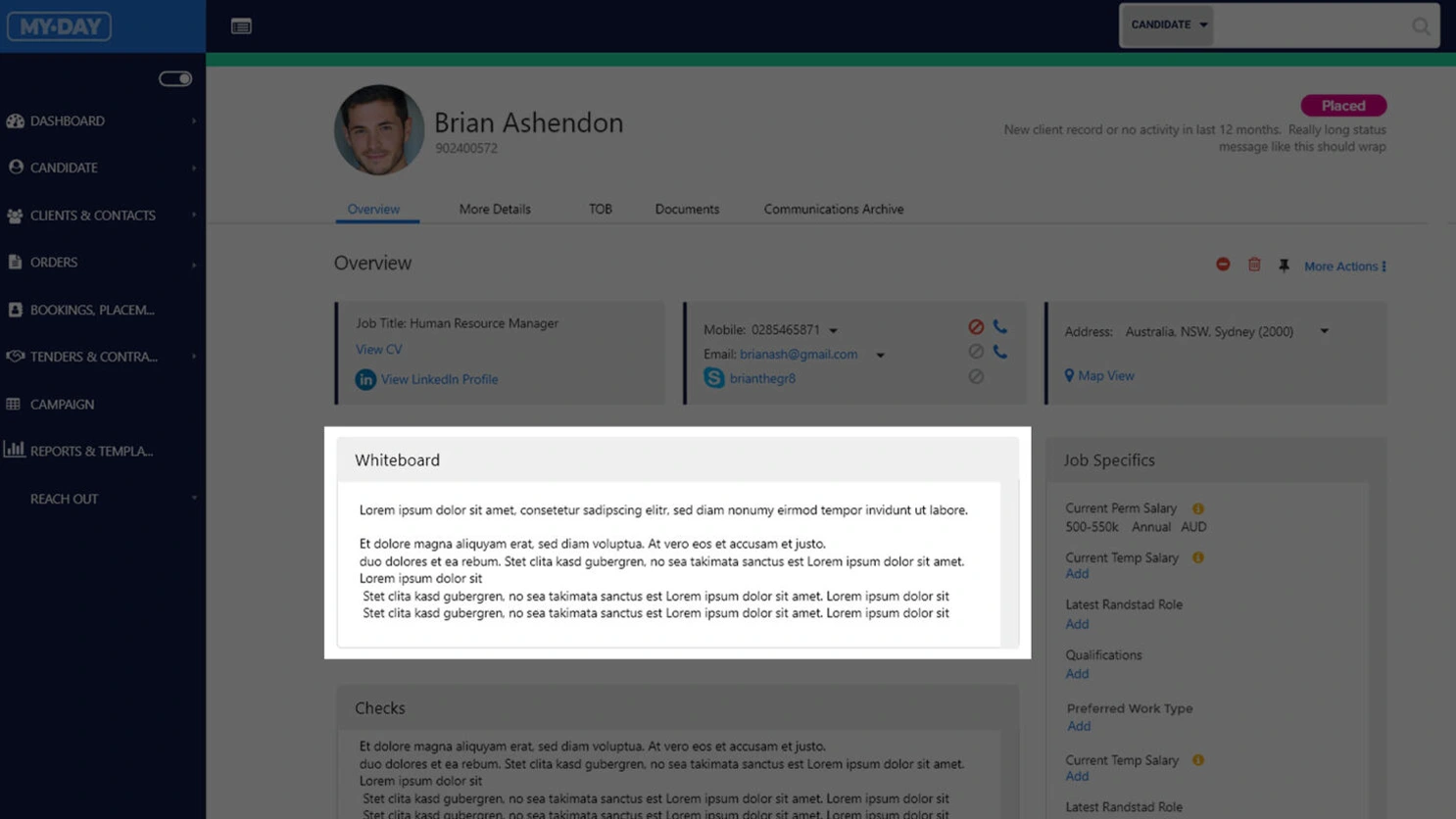 Candidate whiteboard — after
