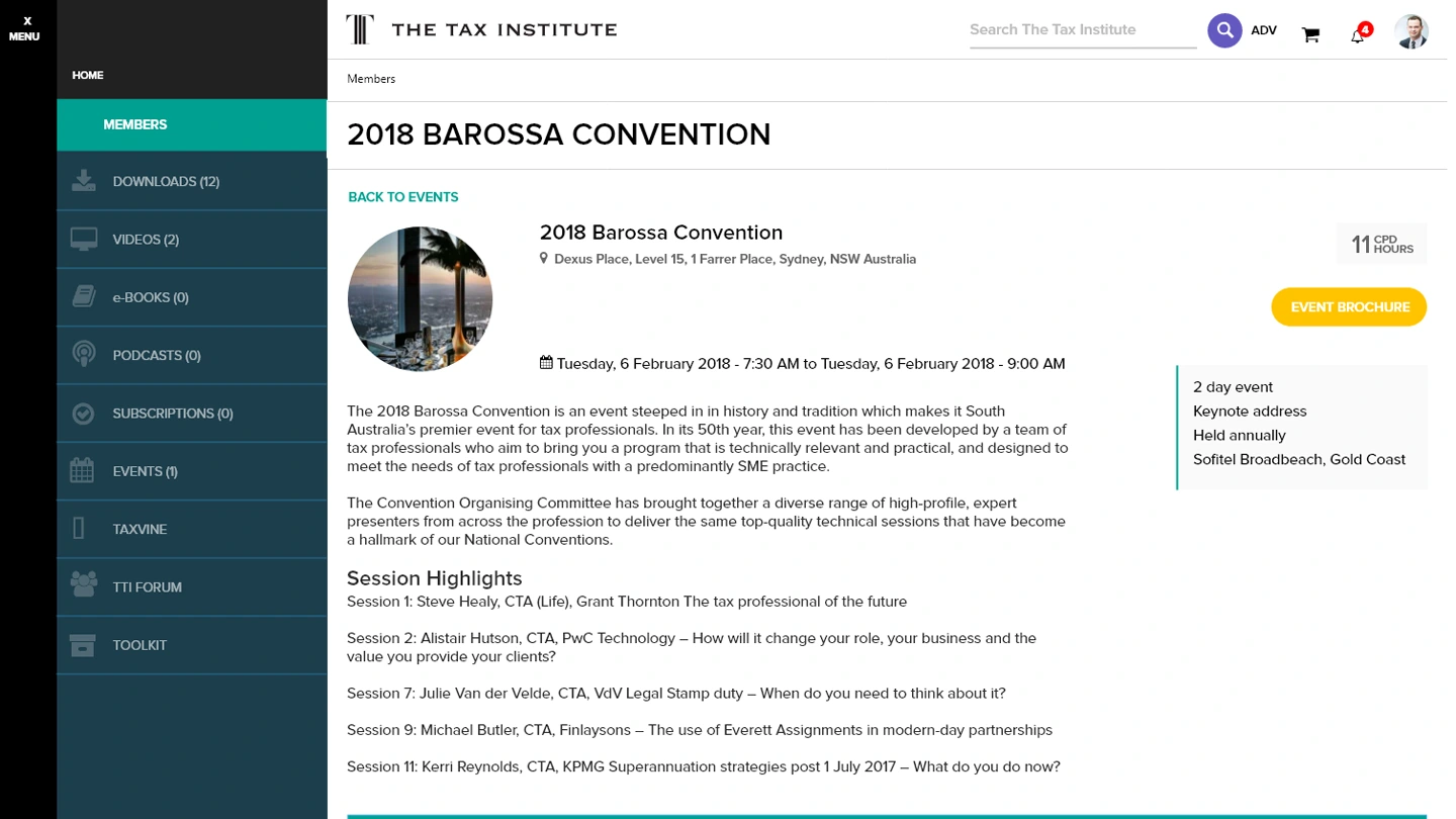 GCG final application — detail view